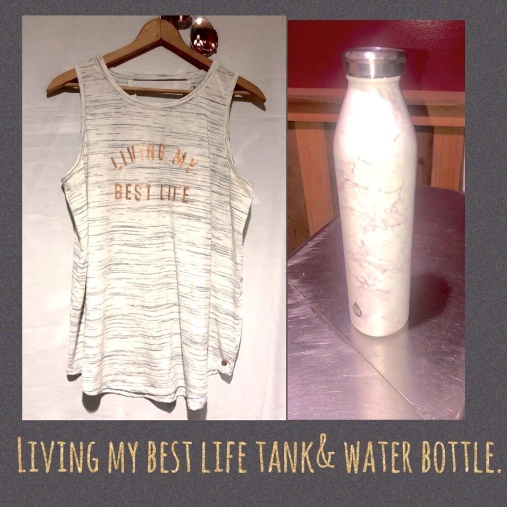 LIVI Lane Bryant Living my best life Tank & Bottle 14/16